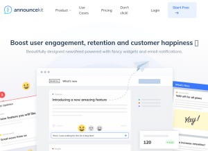 How announcekit.app looks like on a tablet such as an iPad.