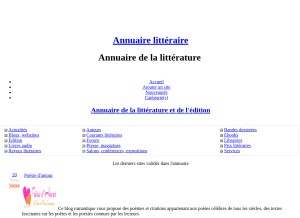 How annuaire-litteraire.com looks like on a tablet such as an iPad.