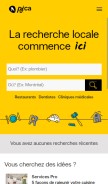 How annuairedequartier.pagesjaunes.ca looks like on a mobile device such as an iPhone.