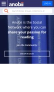 How anobii.com looks like on a mobile device such as an iPhone.