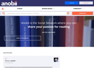 How anobii.com looks like on a tablet such as an iPad.