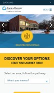 How anokaramsey.edu looks like on a mobile device such as an iPhone.
