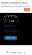 How anomali.com looks like on a mobile device such as an iPhone.