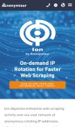 How anonymizer.com looks like on a mobile device such as an iPhone.