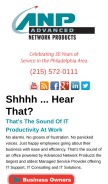 How anp.net looks like on a mobile device such as an iPhone.