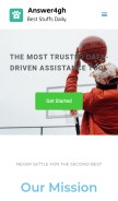 How answer4gh.com looks like on a mobile device such as an iPhone.