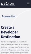 How answerhub.com looks like on a mobile device such as an iPhone.