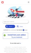 How ant.com looks like on a mobile device such as an iPhone.