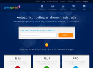 How antagonist.nl looks like on a tablet such as an iPad.
