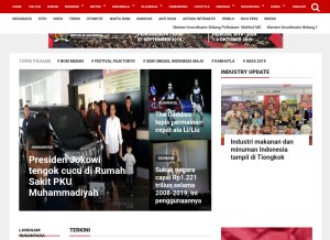 How antaranews.com looks like on a tablet such as an iPad.