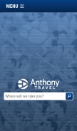 How anthonytravel.com looks like on a mobile device such as an iPhone.