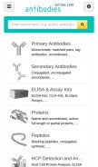 How antibodies-online.com looks like on a mobile device such as an iPhone.