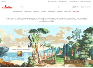 How antikeo.com looks like on a tablet such as an iPad.