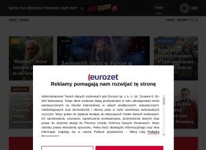 How antyradio.pl looks like on a tablet such as an iPad.