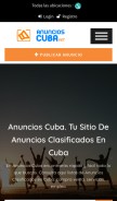 How anuncioscuba.net looks like on a mobile device such as an iPhone.