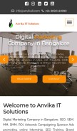 How anvikait.com looks like on a mobile device such as an iPhone.