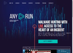 How any.run looks like on a tablet such as an iPad.