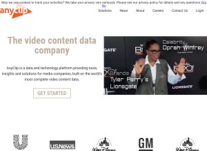 How anyclip.com looks like on a tablet such as an iPad.