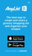 How anylistapp.com looks like on a mobile device such as an iPhone.