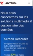 How anymp4.fr looks like on a mobile device such as an iPhone.