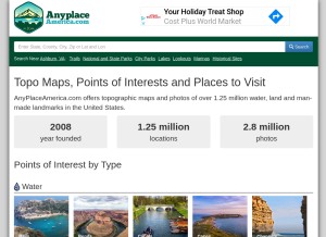 How anyplaceamerica.com looks like on a tablet such as an iPad.