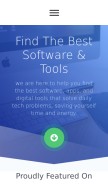 How anysoftwaretools.com looks like on a mobile device such as an iPhone.