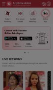 How anytimeastro.com looks like on a mobile device such as an iPhone.
