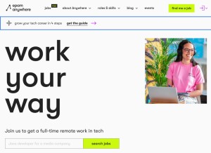 How anywhere.epam.com looks like on a tablet such as an iPad.