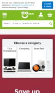 How ao.com looks like on a mobile device such as an iPhone.