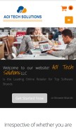 How aoitechsolutions.com looks like on a mobile device such as an iPhone.