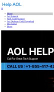 How aol-mail.support looks like on a mobile device such as an iPhone.