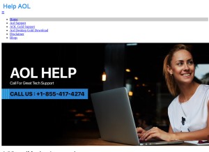 How aol-mail.support looks like on a tablet such as an iPad.