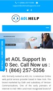 How aolemailsupports.com looks like on a mobile device such as an iPhone.