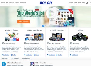 How aolor.com looks like on a tablet such as an iPad.