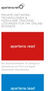 How apartena.net looks like on a mobile device such as an iPhone.