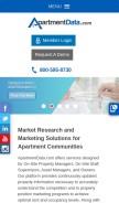 How apartmentdata.com looks like on a mobile device such as an iPhone.