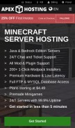 How apexminecrafthosting.com looks like on a mobile device such as an iPhone.