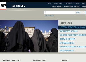 How apimages.com looks like on a tablet such as an iPad.