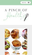 How apinchofhealthy.com looks like on a mobile device such as an iPhone.