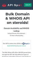 How apispot.io looks like on a mobile device such as an iPhone.