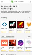 How apk.support looks like on a mobile device such as an iPhone.