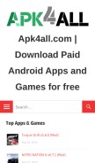 How apk4all.com looks like on a mobile device such as an iPhone.