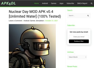 How apk4download.com looks like on a tablet such as an iPad.