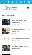 How apkbazar.com looks like on a mobile device such as an iPhone.