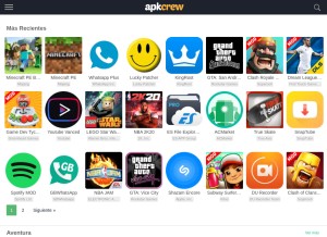 How apkcrew.com looks like on a tablet such as an iPad.