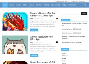How apkdlmod.com looks like on a tablet such as an iPad.