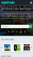 How apkfinds.com looks like on a mobile device such as an iPhone.