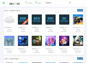 How apkgoogle.org looks like on a tablet such as an iPad.