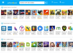 How apkhome.net looks like on a tablet such as an iPad.