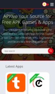 How apkive.com looks like on a mobile device such as an iPhone.